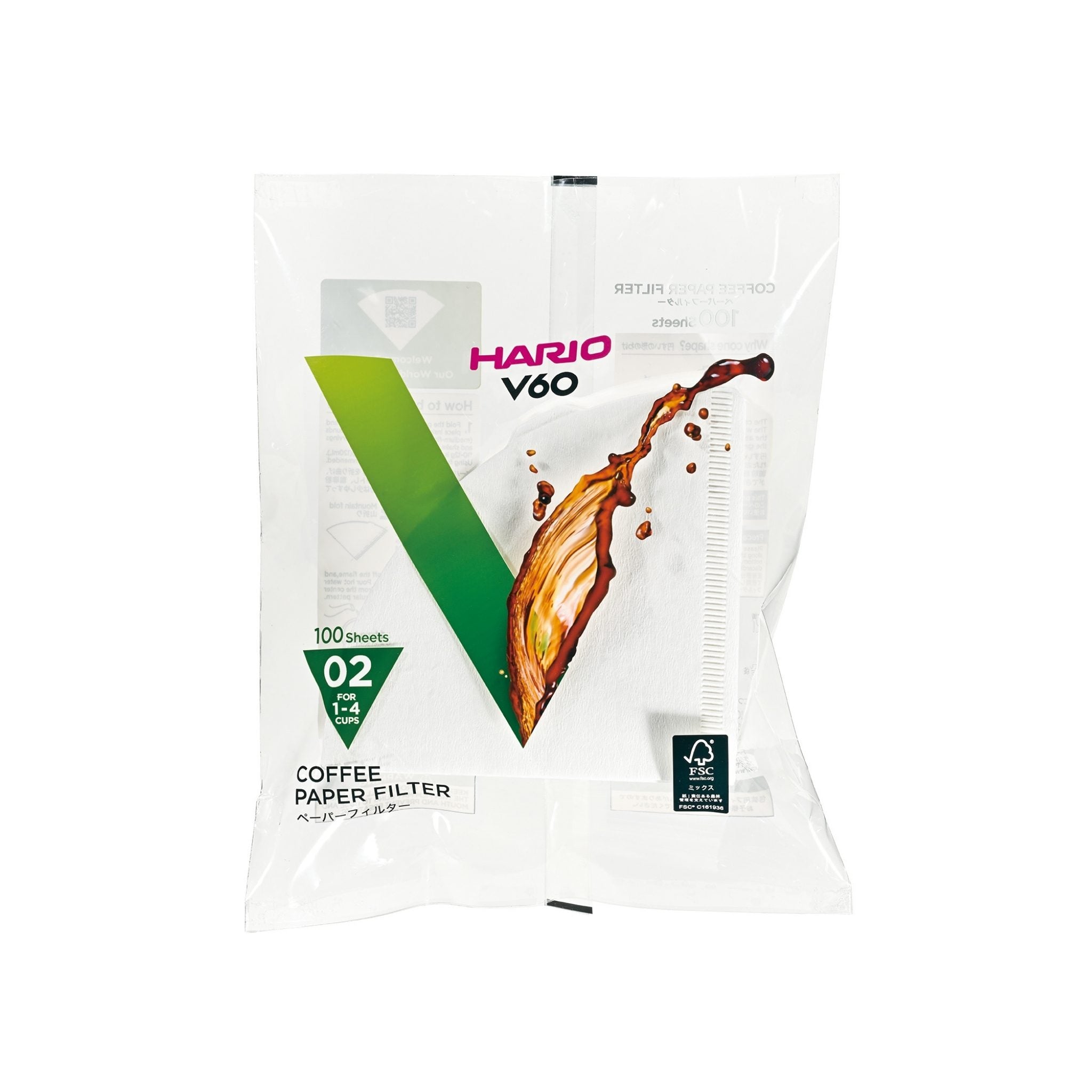Filterpapier V60 02 4 Tassen 100St